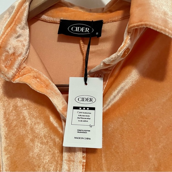 NWT Orange Cider Gathered Velvet
Dress - Picture 2 of 7